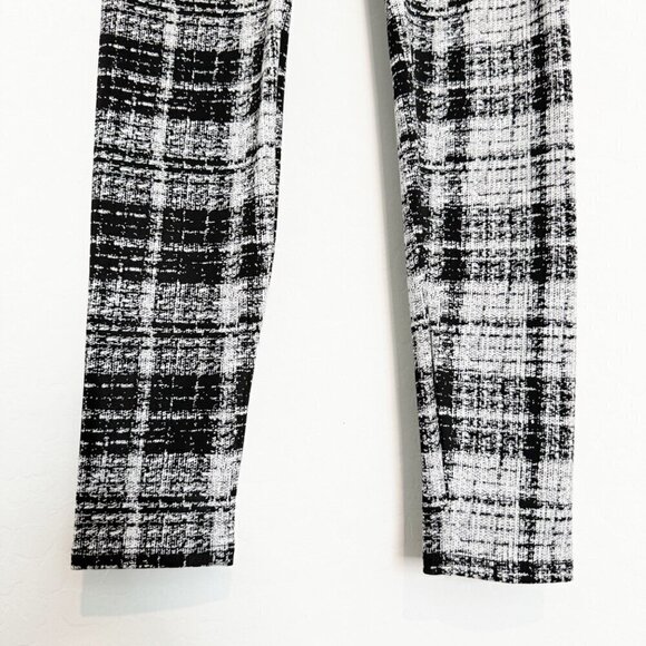 ONA by Yoon High Rise Pull On Plaid Print Athletic Leggings Workout Pant Size XS - Picture 4 of 11